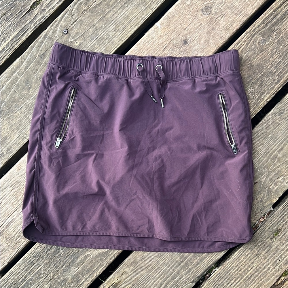 Purple Skirt with Zipper Pockets